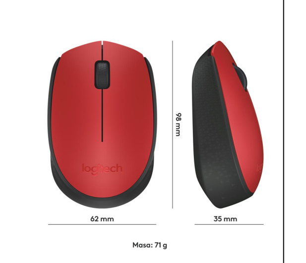 Logitech M171 czerwona - 285735 - zdjęcie 13